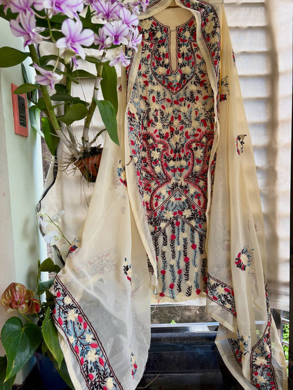 Hand Embroidered Georgette Suit