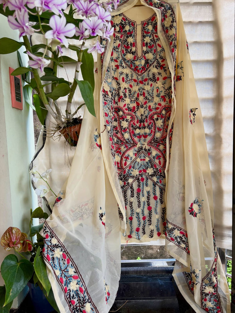 Hand Embroidered Georgette Suit