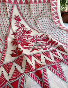Pure Tussar Silk Kantha Saree