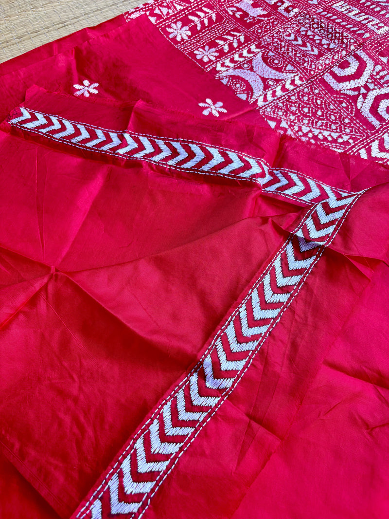 Pure Silk Kantha Saree