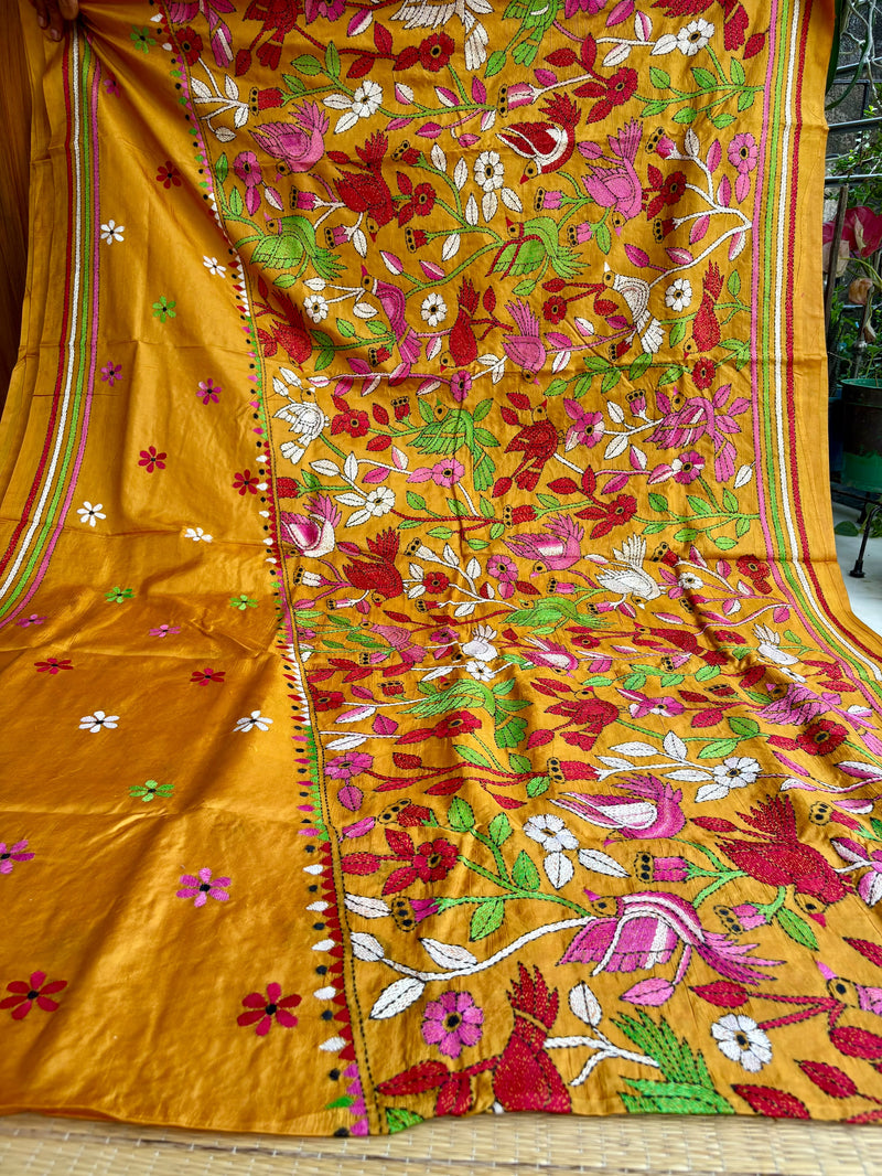Pure Silk Kantha Saree