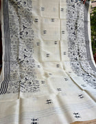 Pure Tussar Silk Kantha Saree