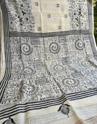 Pure Tussar Silk Kantha Saree