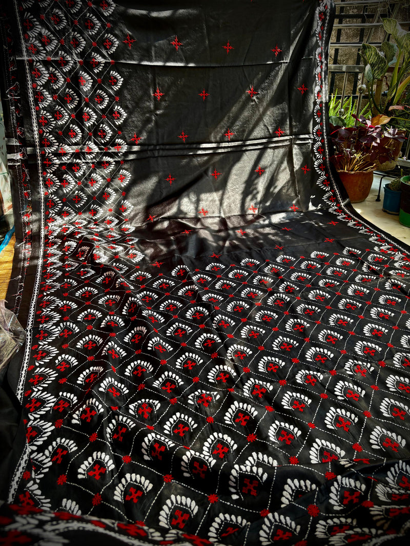 Kantha Work Saree