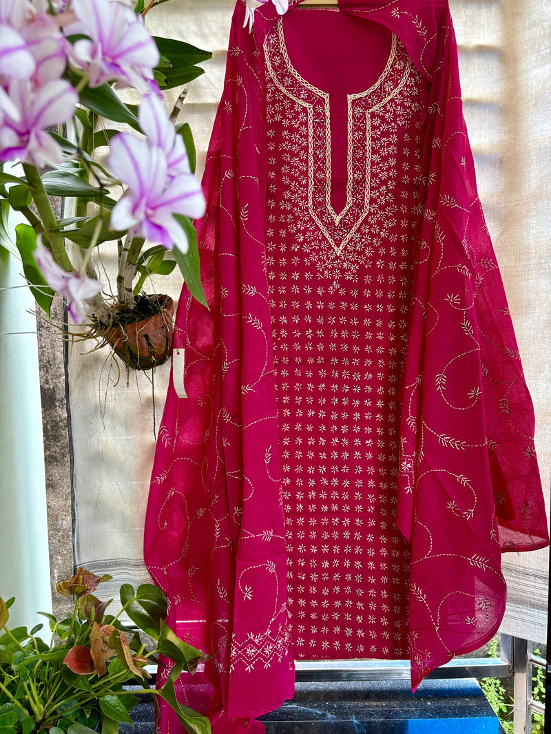 Thread Work Suit in Pure Cotton