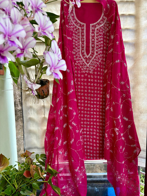 Thread Work Suit in Pure Cotton