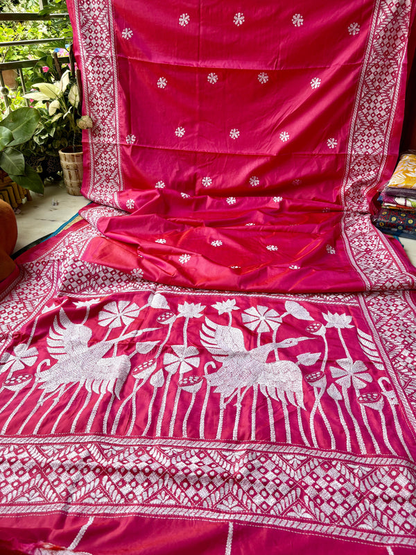 Kantha Work Saree