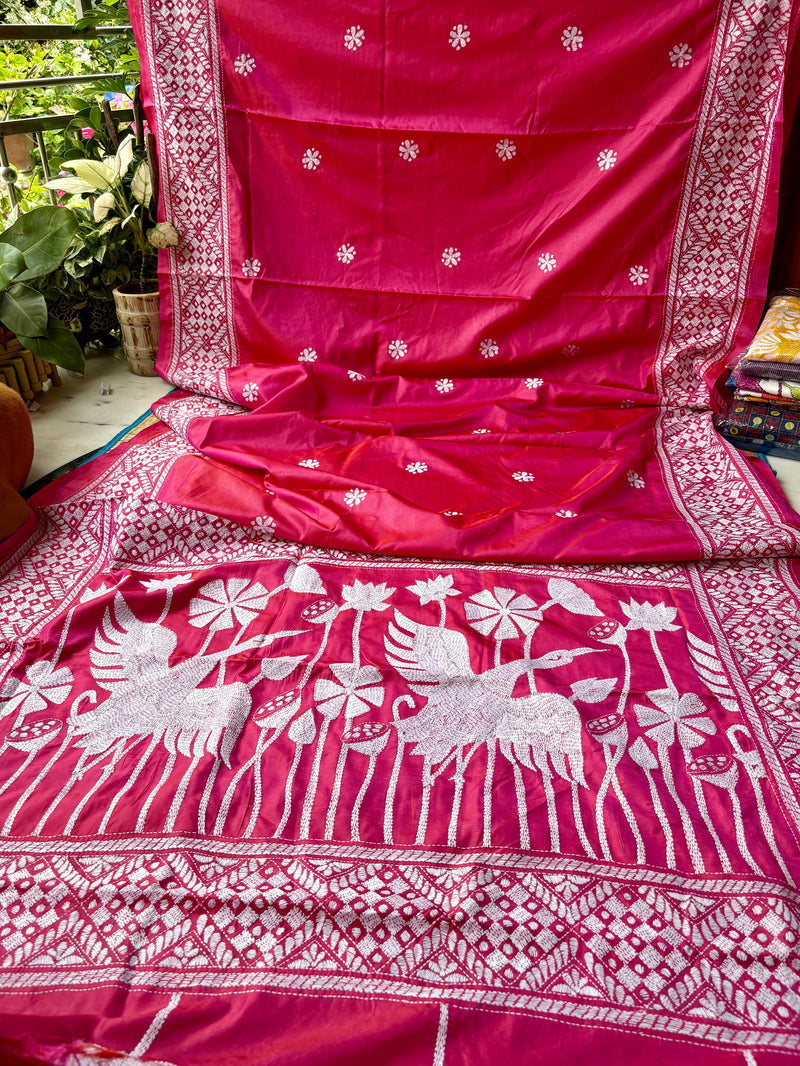 Kantha Work Saree