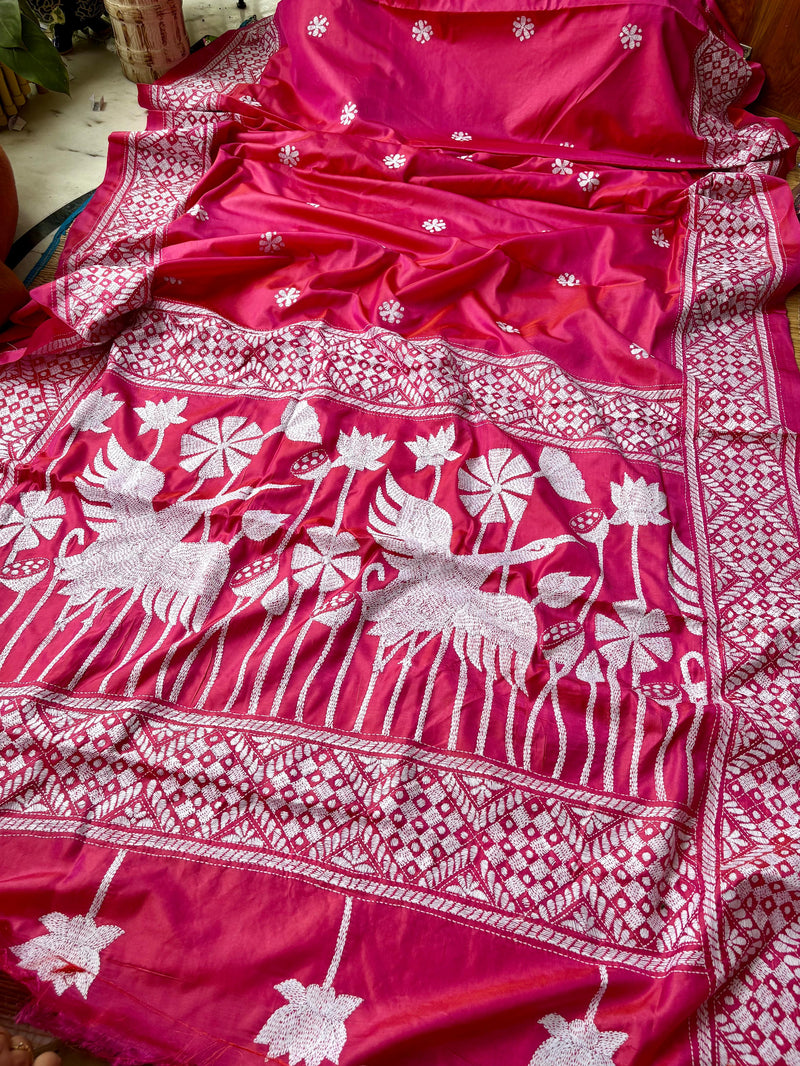 Kantha Work Saree