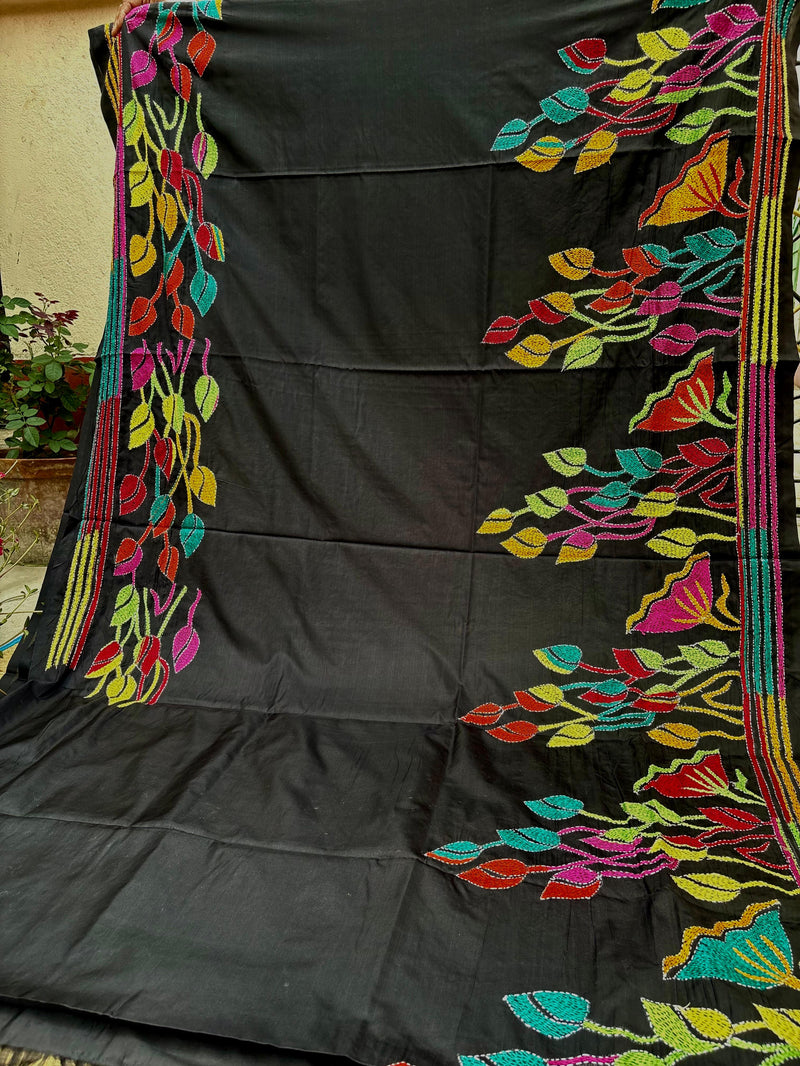 Kantha Work Saree