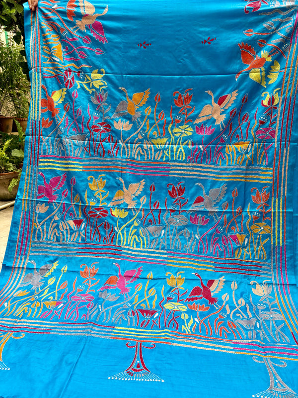 Kantha Work Saree