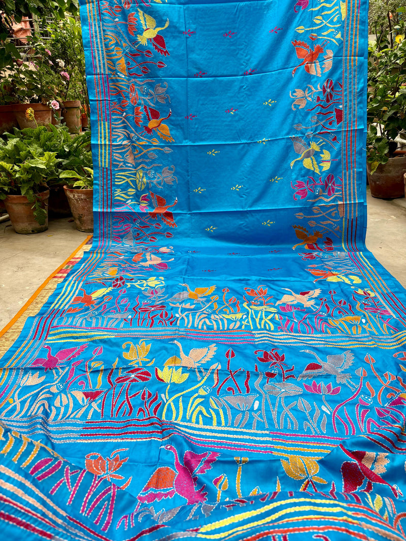 Kantha Work Saree