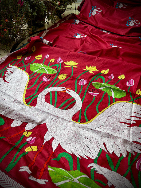 Kantha Work Saree