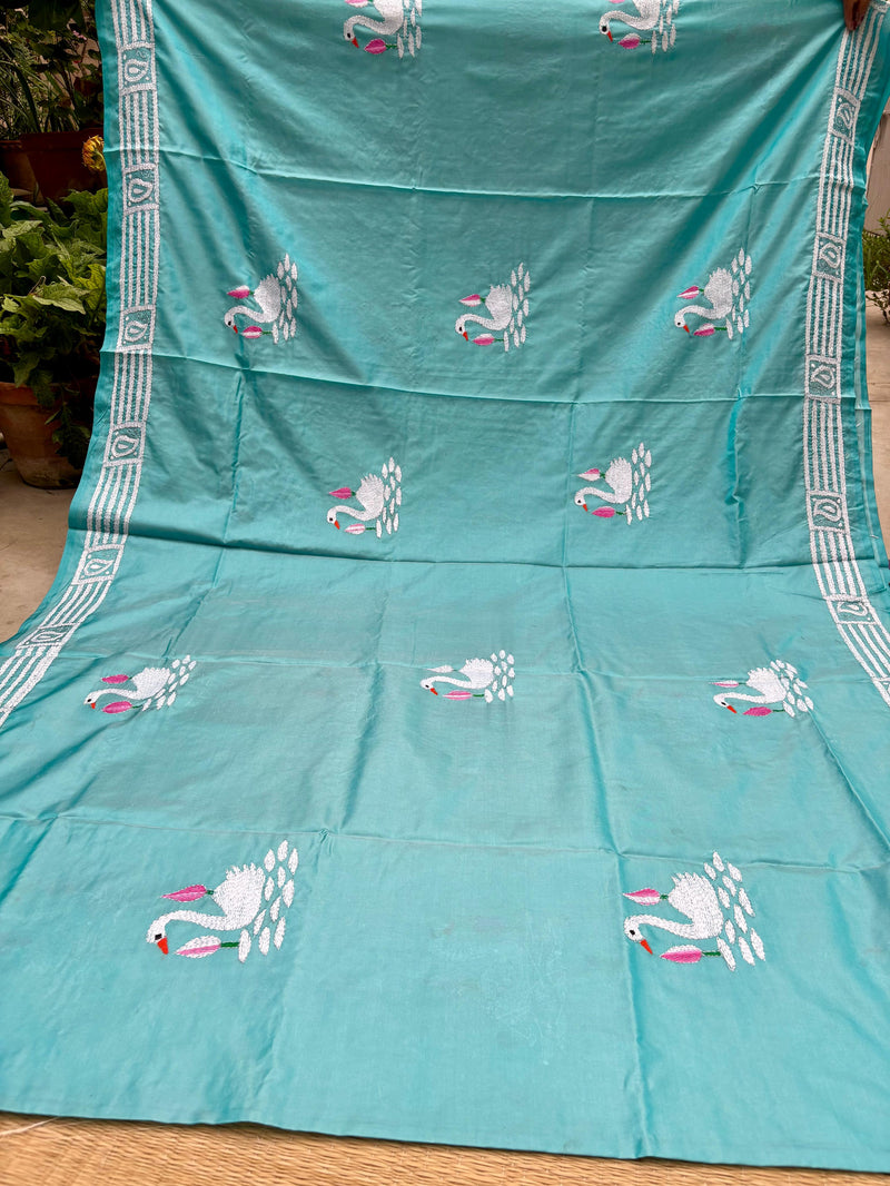 Kantha Work Saree