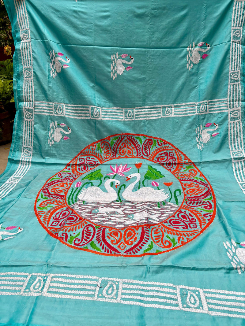 Kantha Work Saree