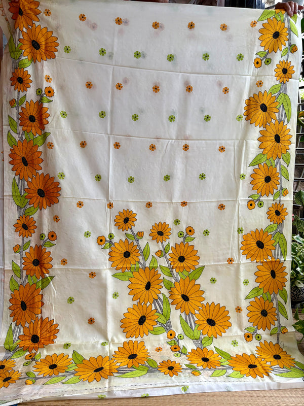 Kantha Work Saree