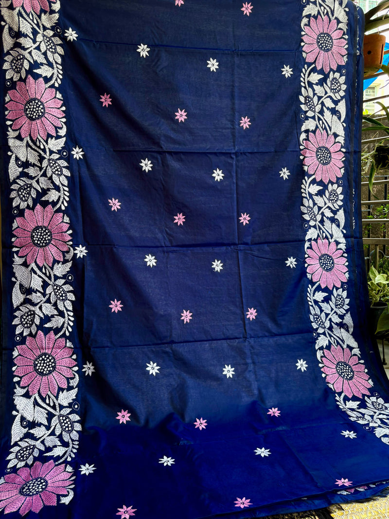 Kantha Work Saree
