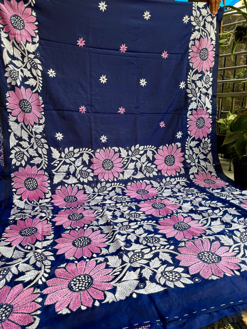 Kantha Work Saree