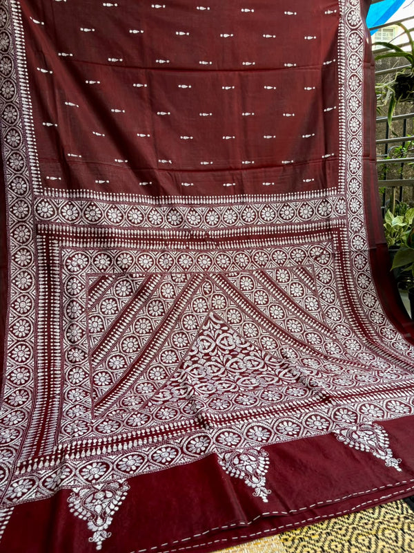 Kantha Work Saree