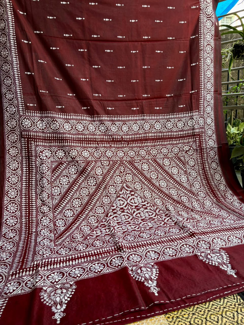 Kantha Work Saree
