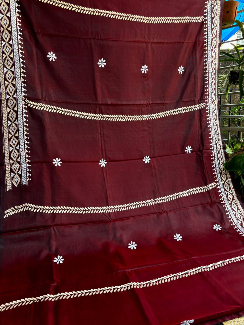 Kantha Work Saree
