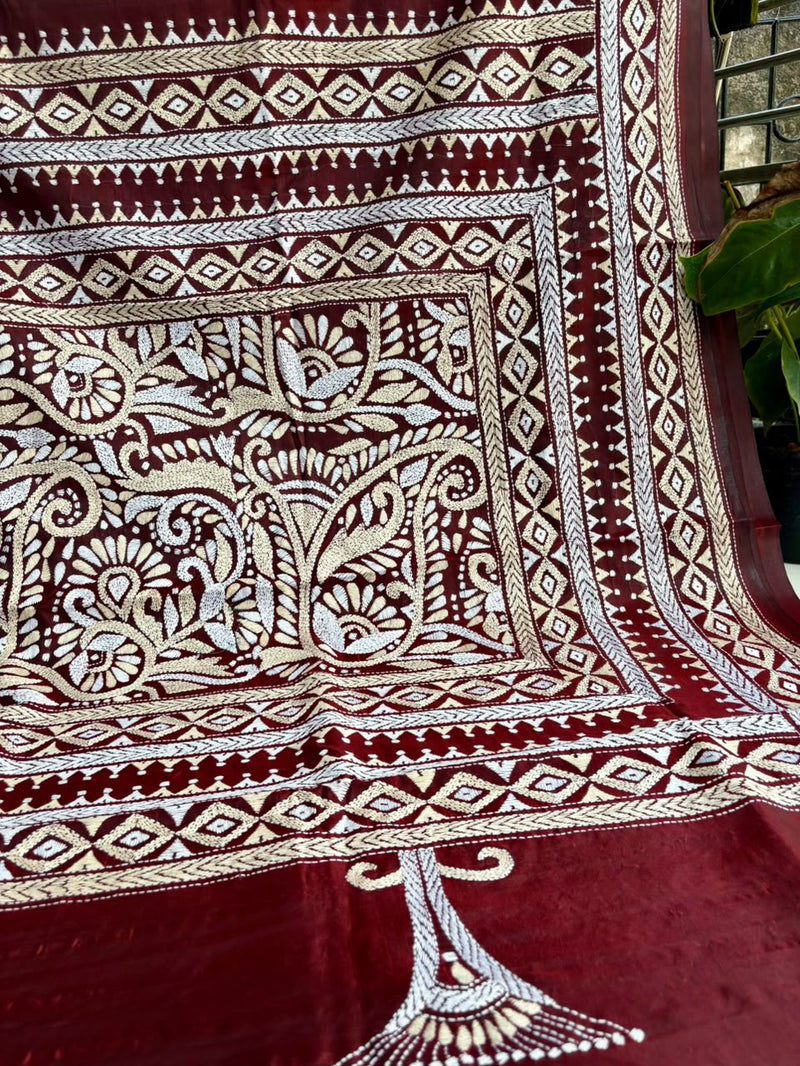 Kantha Work Saree