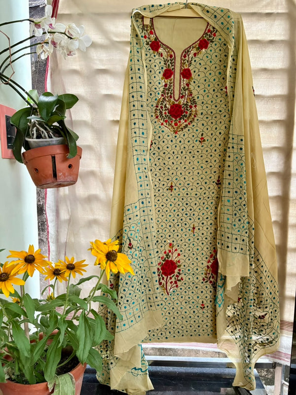 Thread Work Suit in Pure Cotton