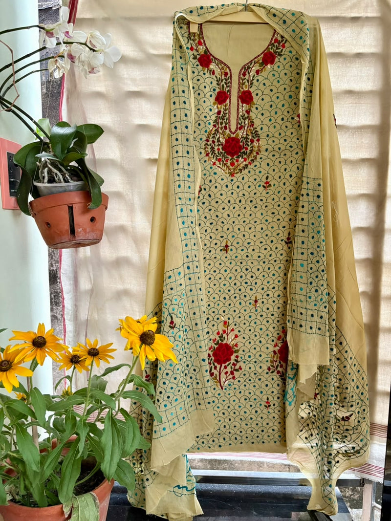 Thread Work Suit in Pure Cotton
