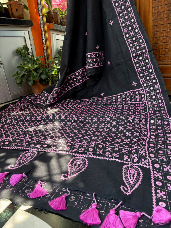 Cotton Kutch Work Saree