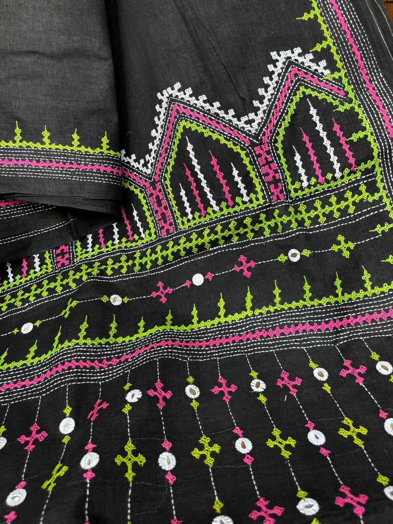 Cotton Kutch Work Saree