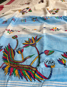 Cotton Kantha Work Saree