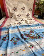 Cotton Kantha Work Saree