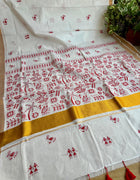 Cotton Kantha Work Saree