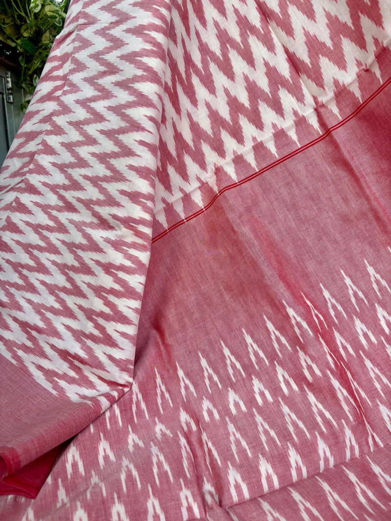 Pure Cotton Ikkat Saree