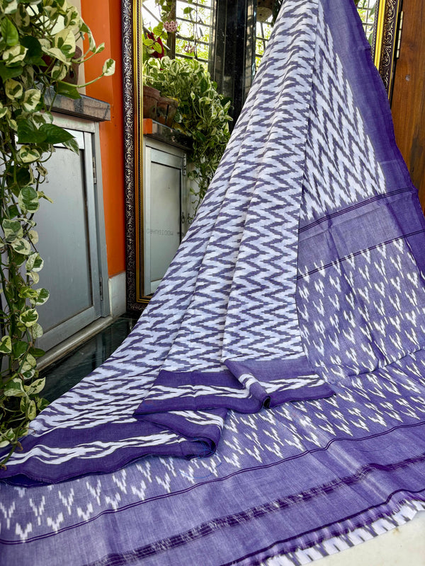 Pure Cotton Ikkat Saree