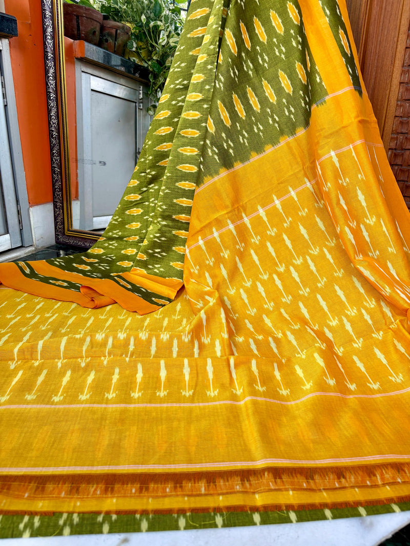 Pure Cotton Ikkat Saree