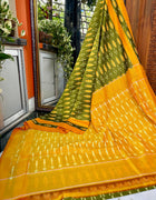 Pure Cotton Ikkat Saree