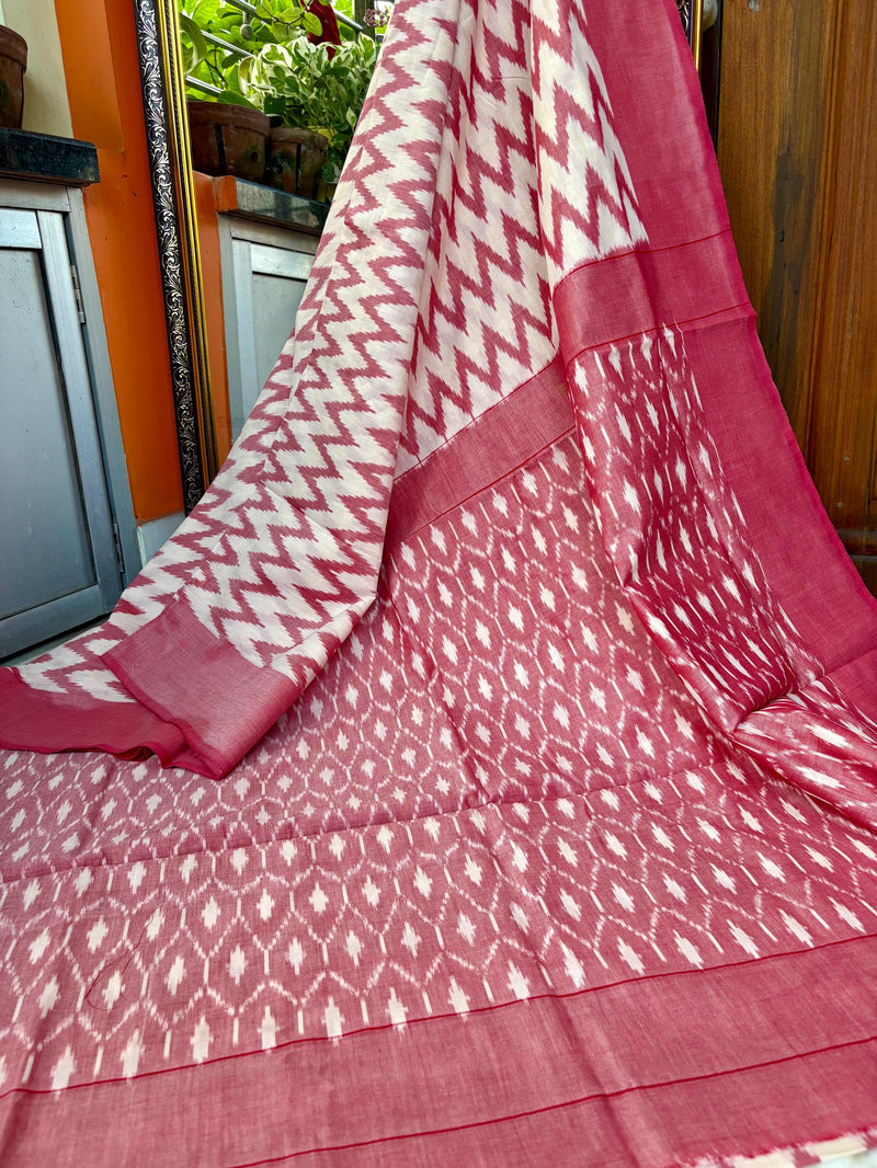Pure Cotton Ikkat Saree