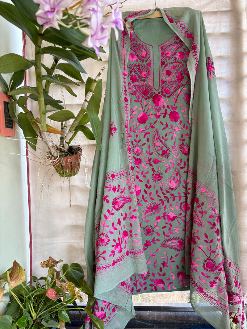 Phulkari Suit in Pure Cotton