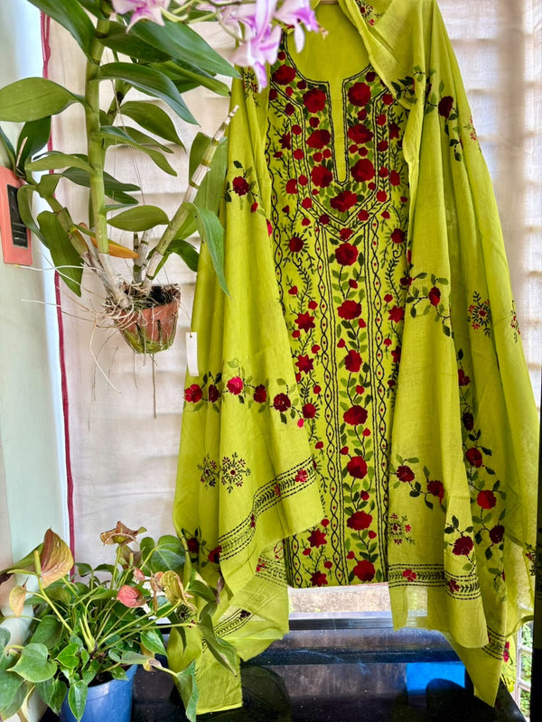Phulkari Suit in Pure Cotton