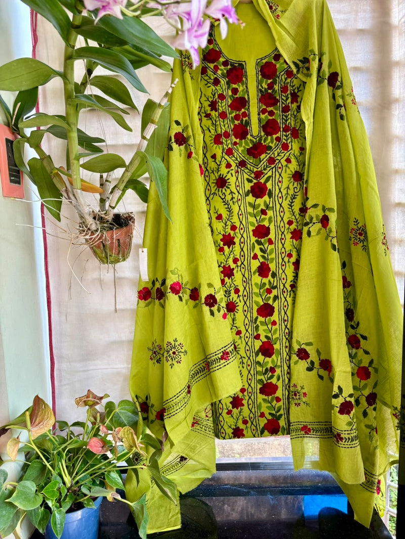 Phulkari Suit in Pure Cotton