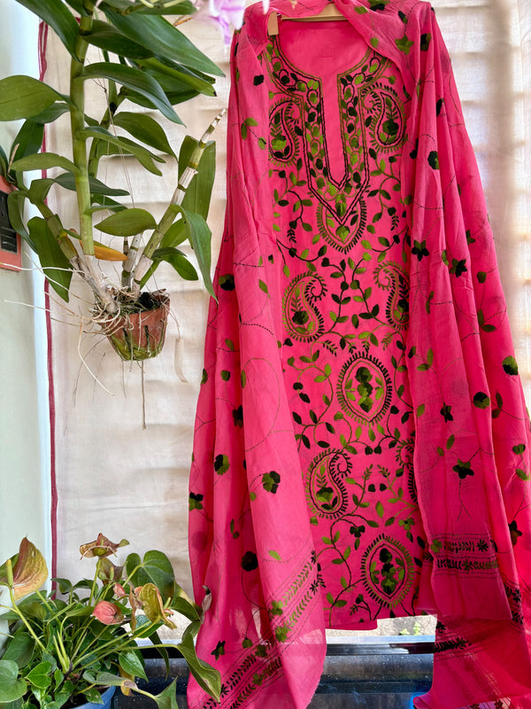 Phulkari Suit in Pure Cotton
