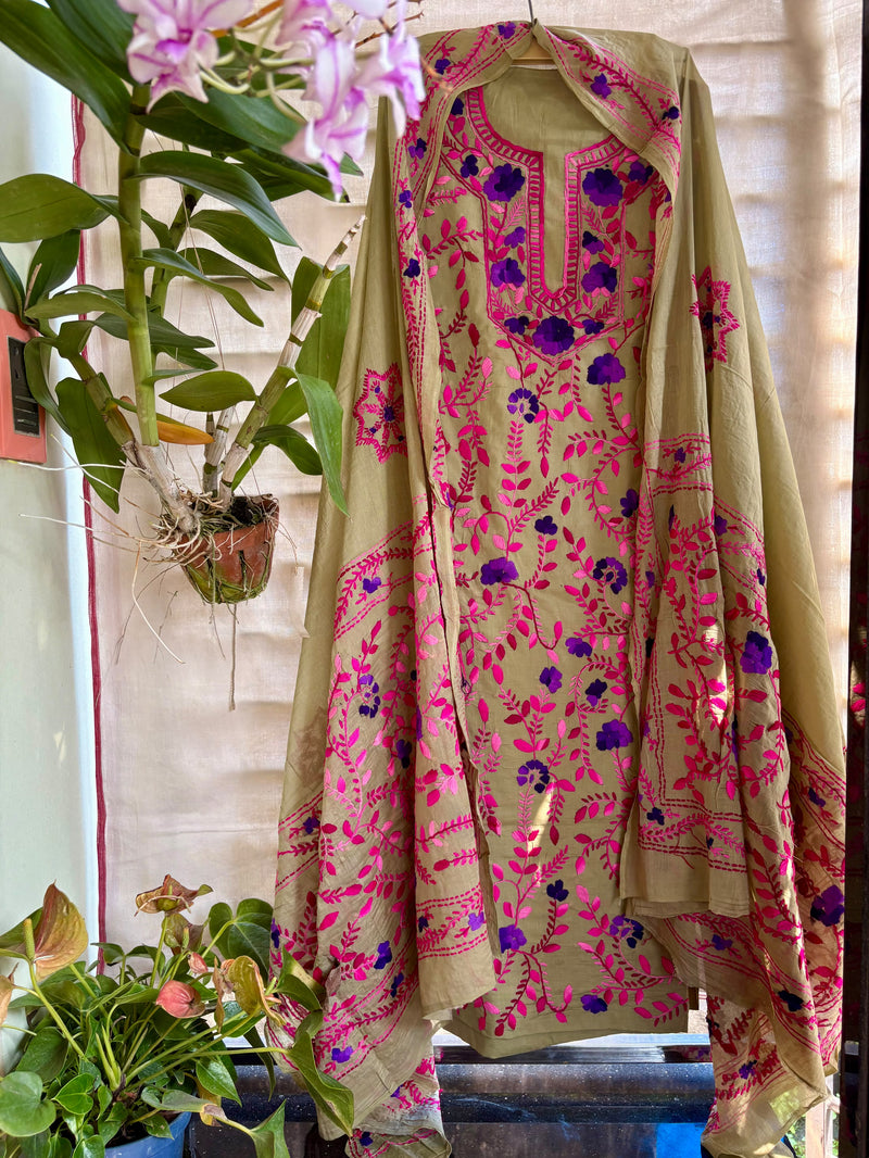 Phulkari Suit in Pure Cotton
