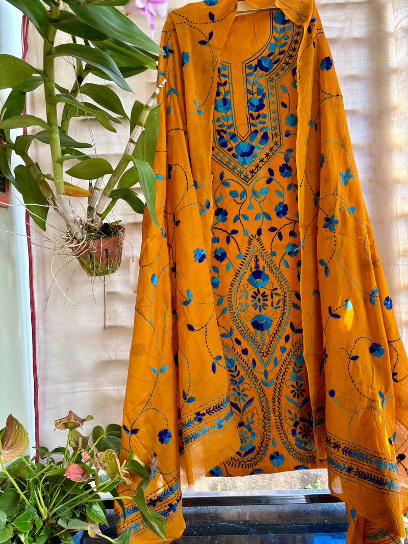 Phulkari Suit in Pure Cotton