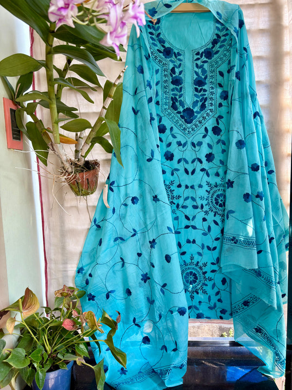 Phulkari Suit in Pure Cotton