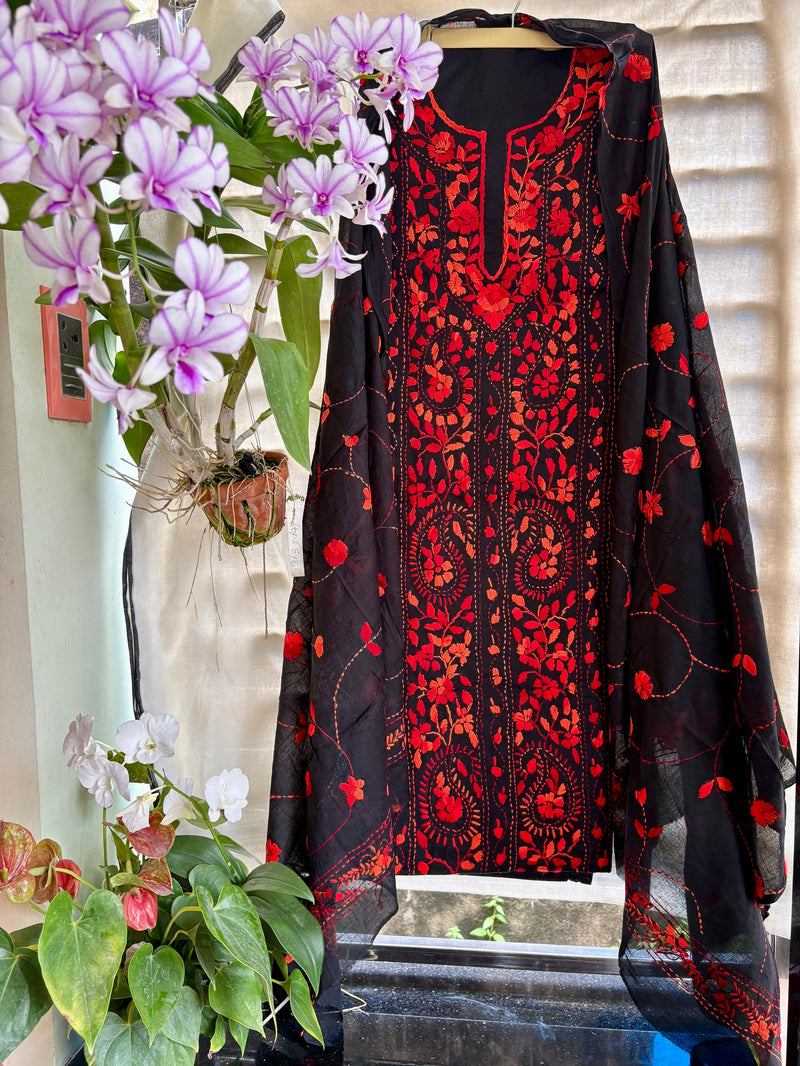 Phulkari Suit in Pure Cotton