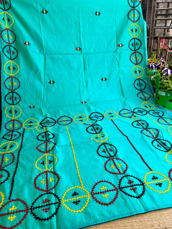 Budget Kutch Work Saree on Cotton Chanderi