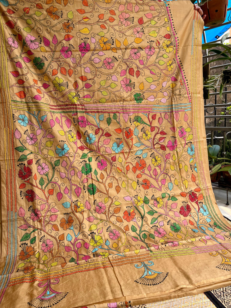 Kantha Work Saree