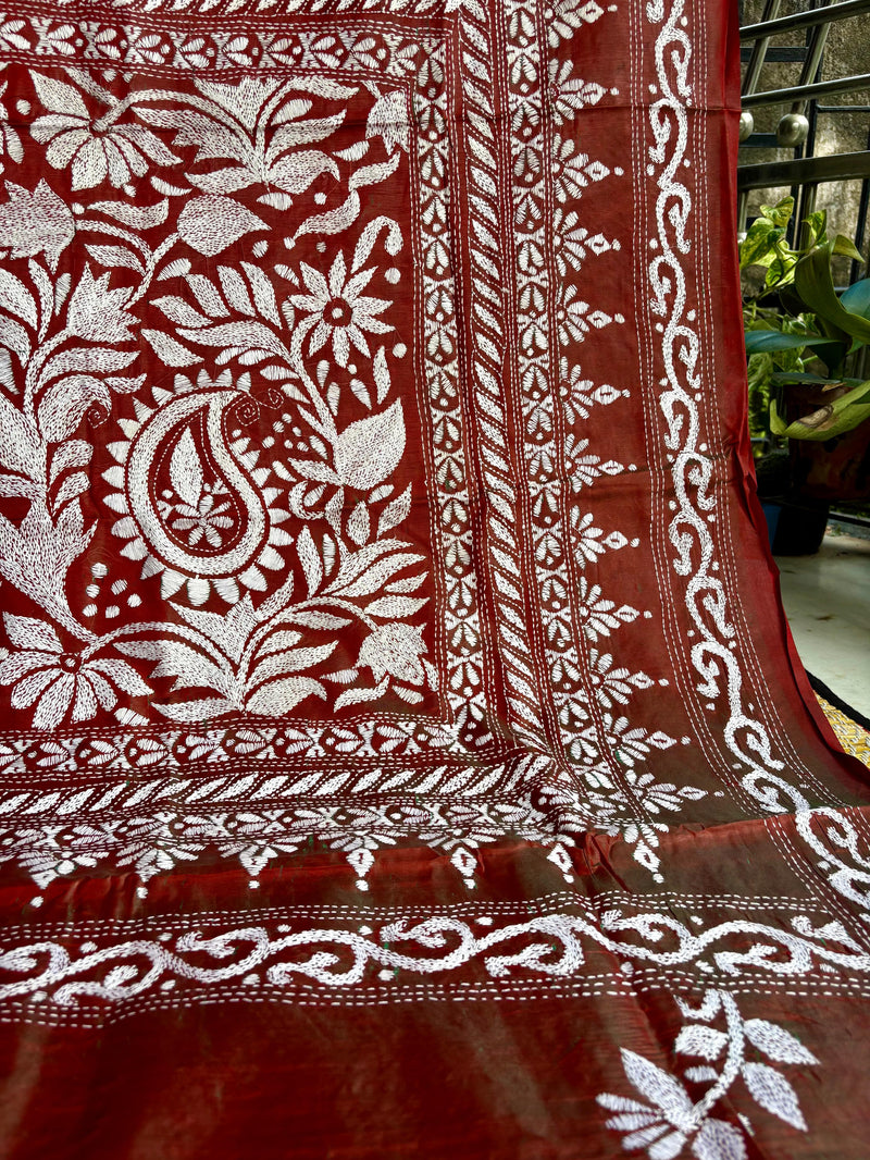 Kantha Work Saree