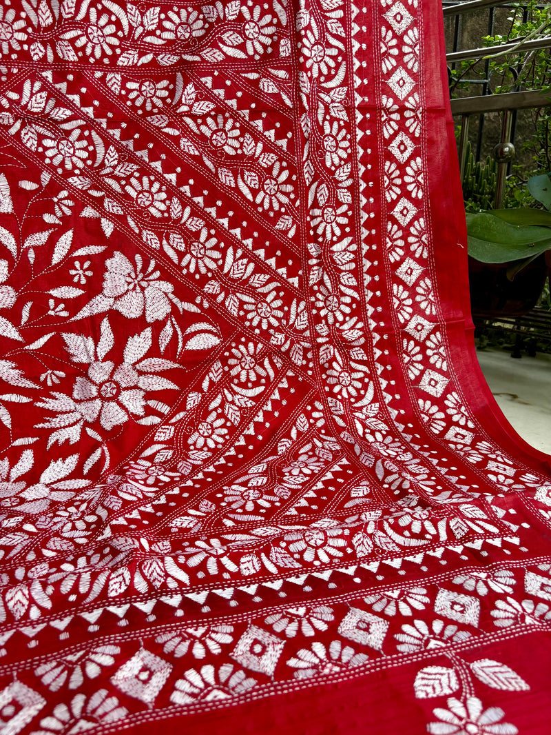 Kantha Work Saree